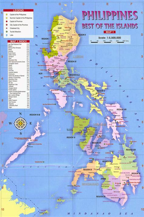 Detailed Political Map of Philippines .